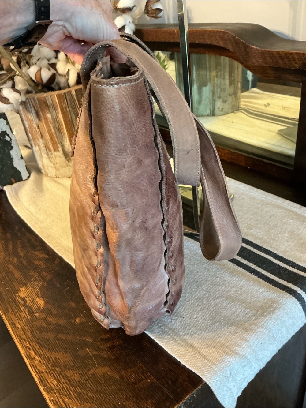 NWOT Bed Stu Leather Stevie Tote Shoulder Bag Starry Night Retail $265 - Picture 8 of 13